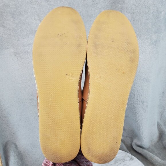 Charix Shoes Womens EU38 US 8 Camel Brown Leather Slip On Loafers - Picture 7 of 10